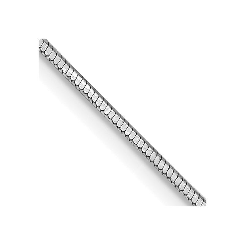 14k White Gold .9mm Octagonal Snake Chain