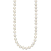 14k 6-7mm White Near Round Freshwater Cultured Pearl Necklace
