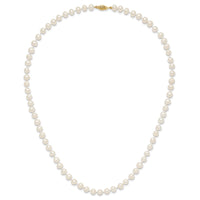14k 6-7mm White Near Round Freshwater Cultured Pearl Necklace