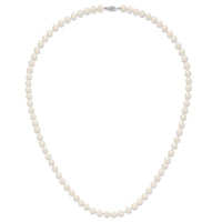 14k WG 7-8mm White Freshwater Cultured Pearl 24in Necklace