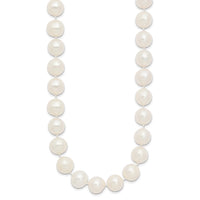 14k 10-11mm White Near Round Freshwater Cultured Pearl Necklace