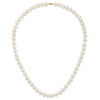 14k 11-12mm White Near Round Freshwater Cultured Pearl Necklace