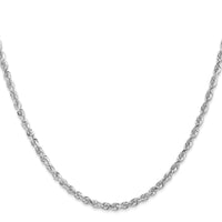 14k White Gold 3.0mm D/C Quadruple Rope Chain