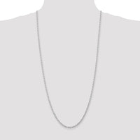 14k White Gold 3.0mm D/C Quadruple Rope Chain