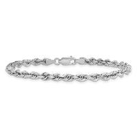 14k White Gold 4mm D/C Quadruple Rope Chain