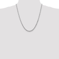 14k White Gold 4.5mm D/C Quadruple Rope Chain