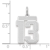 14kw Medium Satin Number 13 Charm