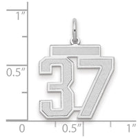 14kw Medium Satin Number 37 Charm