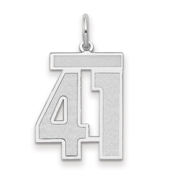 14kw Medium Satin Number 41 Charm
