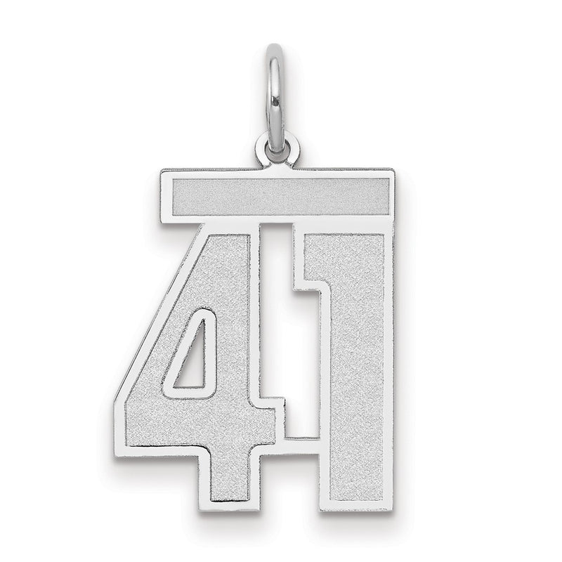 14kw Medium Satin Number 41 Charm