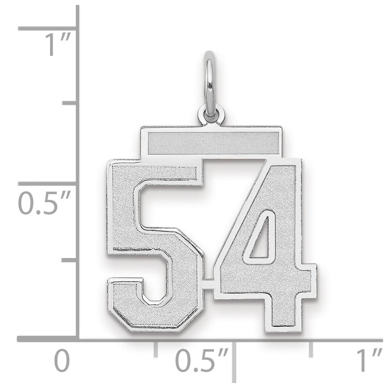 14kw Medium Satin Number 54 Charm