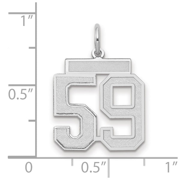 14kw Medium Satin Number 59 Charm