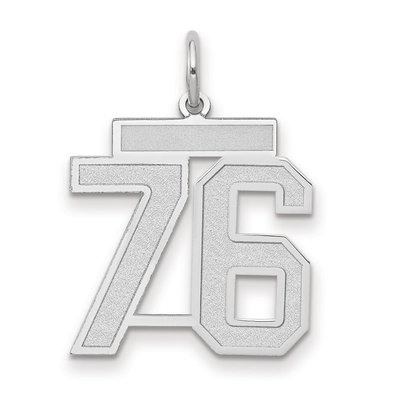 14kw Medium Satin Number 76 Charm
