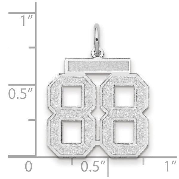 14kw Medium Satin Number 88 Charm