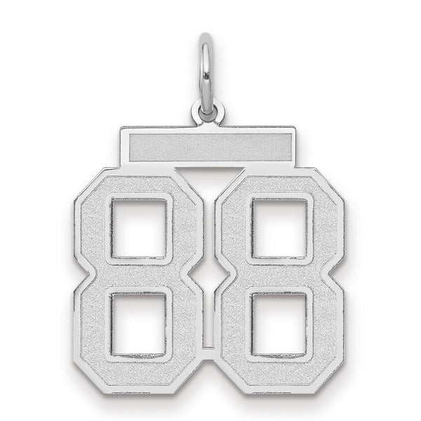 14kw Medium Satin Number 88 Charm