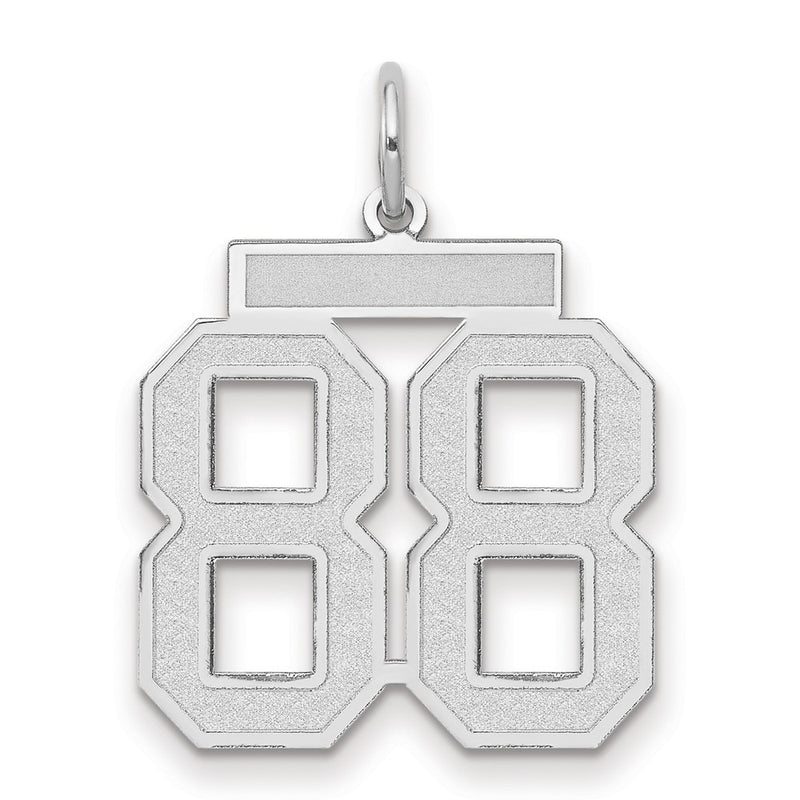 14kw Medium Satin Number 88 Charm