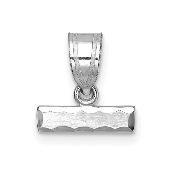 14kw Small Brushed Diamond-cut Number Top Charm