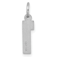 14kw Small Brushed Diamond-cut Number 1 Charm