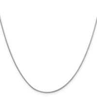 14k White Gold .9mm Round Snake Chain