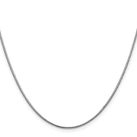 14k White Gold 1.1mm Round Snake Chain