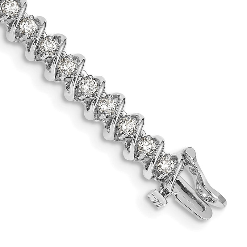 14k White Gold AA Diamond Tennis Bracelet