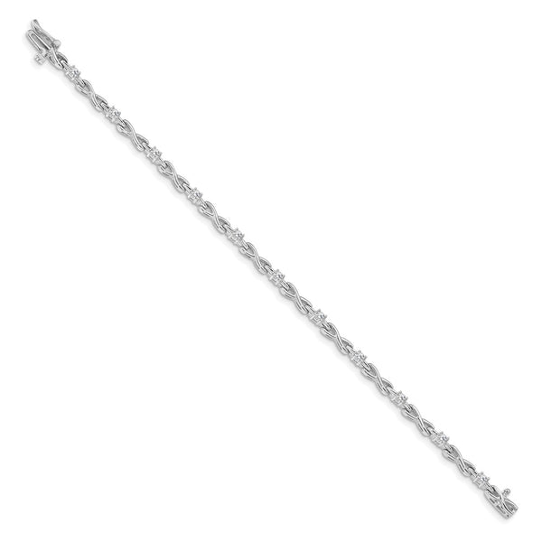 14k White Gold VS Diamond Tennis Bracelet