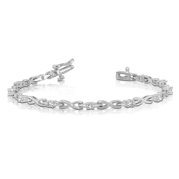 14k White Gold VS Diamond Tennis Bracelet