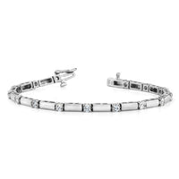 14k White Gold AA Diamond Tennis Bracelet