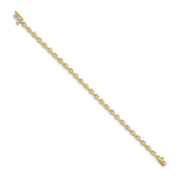 14k 2.6mm Bar Link Tennis Bracelet Mounting