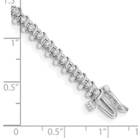 14k White Gold 1.6mm Diamond Tennis Bracelet