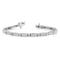14k White Gold A Diamond Tennis Bracelet