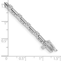 14k White Gold A Diamond Tennis Bracelet