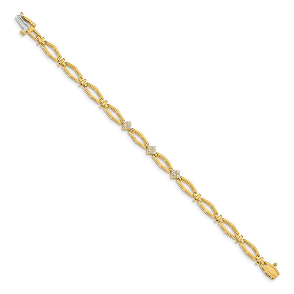14k AAA Diamond Fancy Bracelet