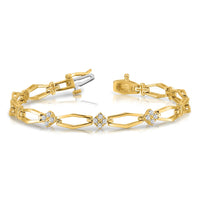 14k AAA Diamond Fancy Bracelet