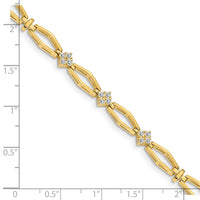 14k AAA Diamond Fancy Bracelet