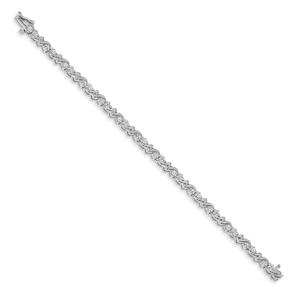 14k White Gold 2.4mm Tennis Bracelet Mounting
