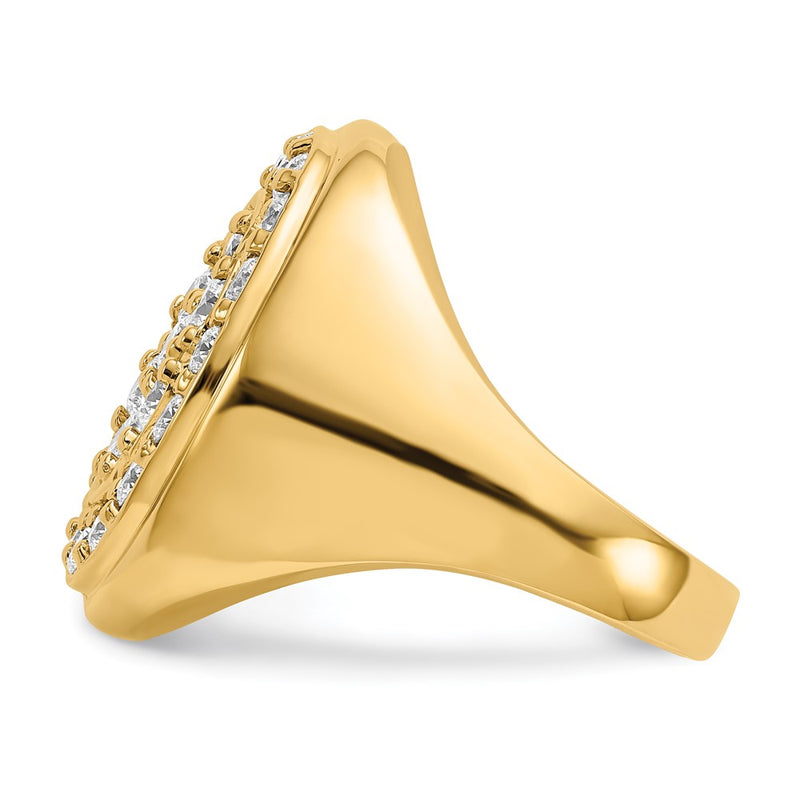 14k AAA Diamond men's ring