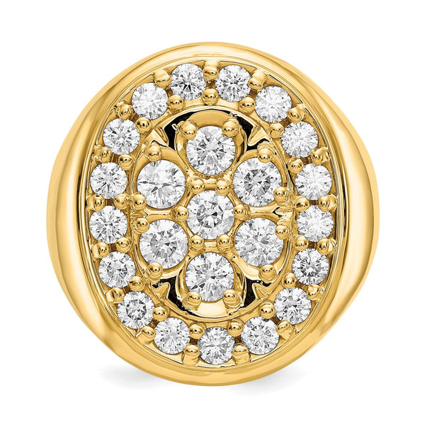 14k AAA Diamond men's ring