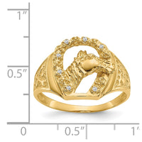 14k A Diamond men's ring