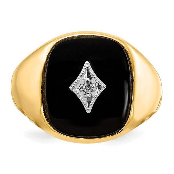 14k AAA Diamond men's ring