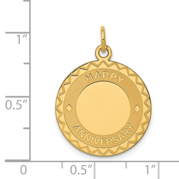 14K HAPPY ANNIVERSARY Charm