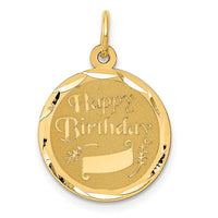 14K HAPPY BIRTHDAY Charm