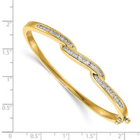14k VS Diamond Hinged Bangle