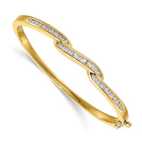 14k VS Diamond Hinged Bangle