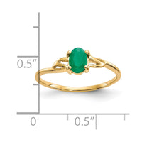 14k Emerald Birthstone Ring