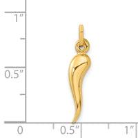 14k 3D Italian Horn Charm