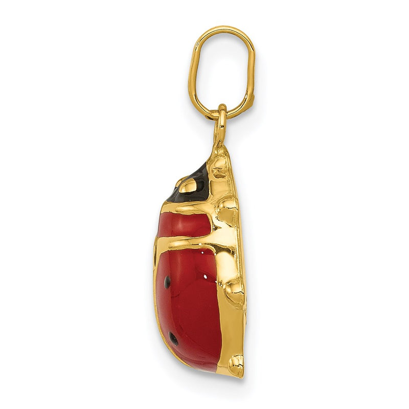 14k Enameled Ladybug Charm