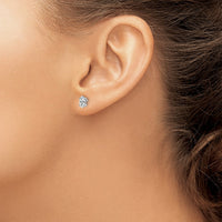 14k White Gold 6x3mm Marquise Cubic Zirconia earring