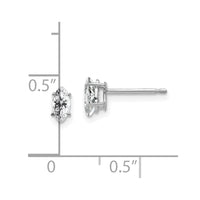 14k White Gold 6x3mm Marquise Cubic Zirconia earring