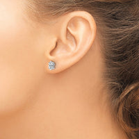 14k White Gold 7x3.5mm CZ Marquise Stud Earring